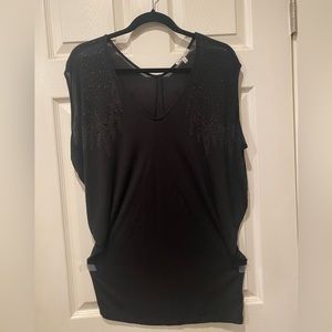 Beaded black top